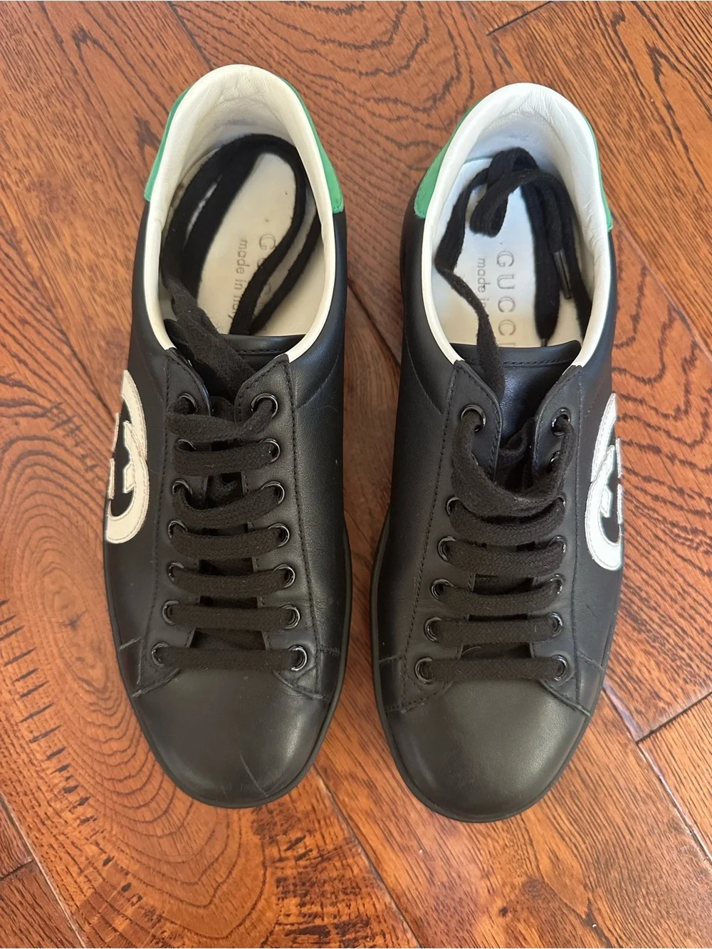 Black Gucci sneakers